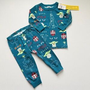 Hanna Andersson Star Wars The Mandalorian Baby Yoda Two Piece Pajamas 75cm NWT